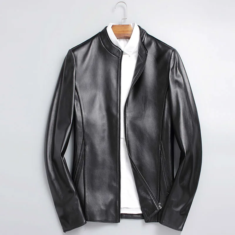 

Korean Genuine Jacket Men Clothes 2020 Short Sheepskin Coat Slim Fit Motorcycle Leather Jackets ZDY0012 KJ2228