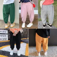 Модные однотонные повседневные штаны для маленьких бизнесменов в западном стиле для маленьких девочек