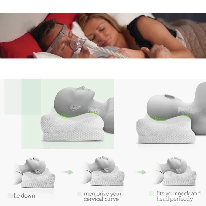 CPAP Подушка контурная подушка для анти-храпа подушка памяти уменьшает давление маски и утечки CPAP Подушка для сна