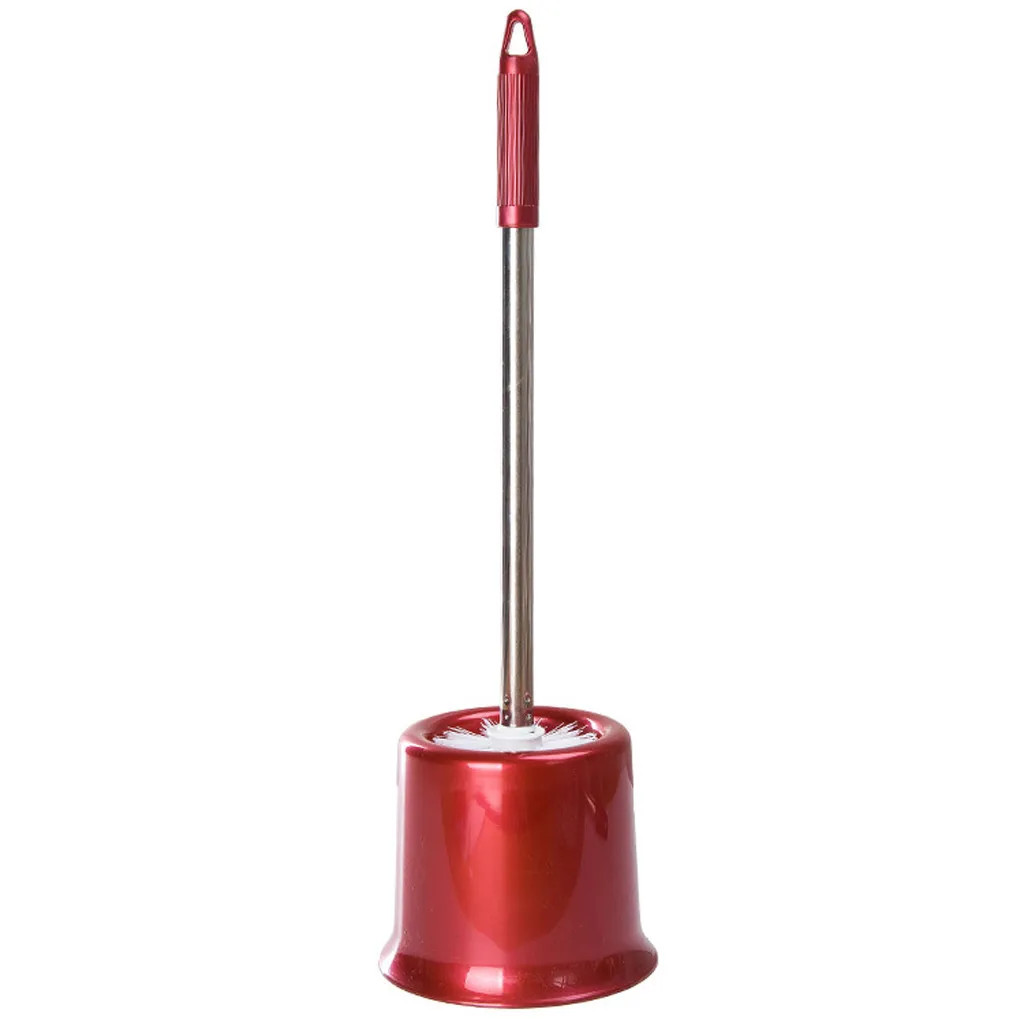 Creative Toilet brush Bathroom Stainless Steel Long Handle Wash Toilet Brush Cleaning Brush Set Cleaning Supplies&e