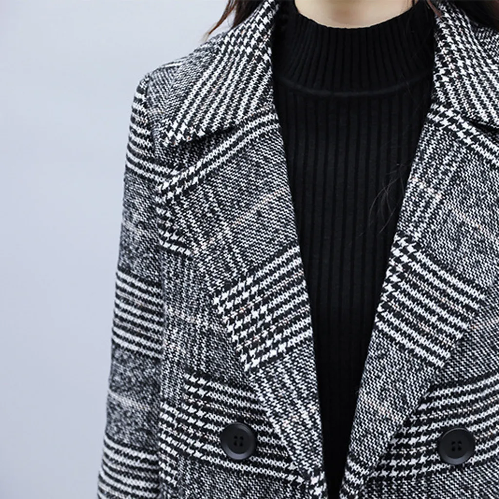 Зимнее женское пальто manteau femme hivers, зимнее длинное пальто на пуговицах с отворотом, Женское пальто, верхняя одежда abrigos mujer invierno