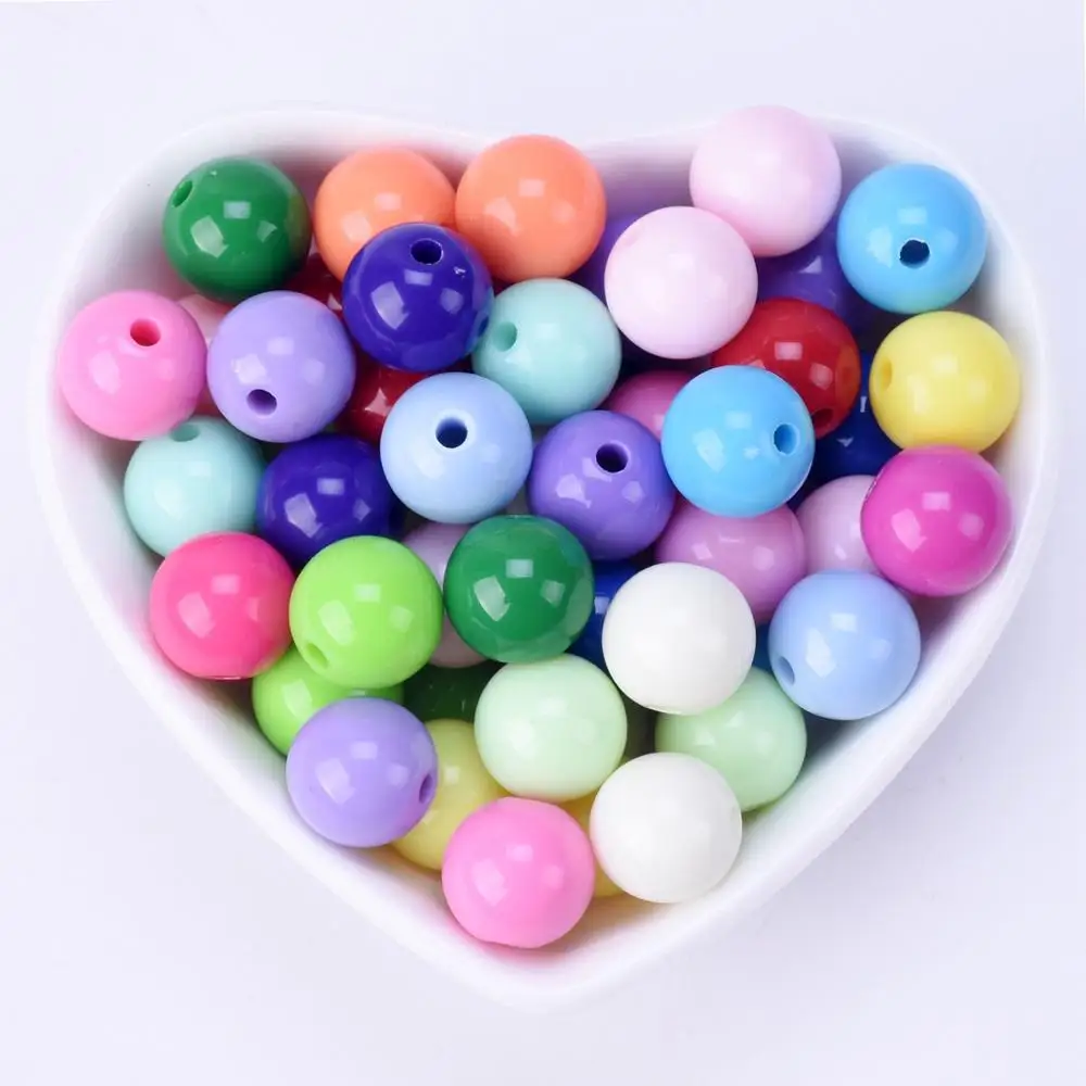 Round Opaque Acrylic 6mm 8mm 10mm 12mm 14mm 16mm 18mm 20mm Loose Beads for DIY Jewelry Making
