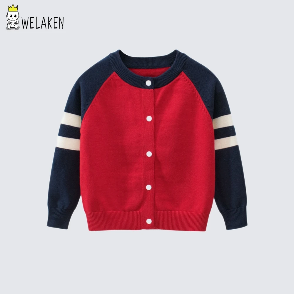 

weLake Sweater coat for toddler kids babes fall and spring fall outwear clothes round neck Student clothing daily wear 2-10Y