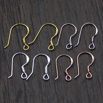 

2pairs 100% 925 Sterling Silver Earring Hooks Dia 0.5mm Women S925 Silver Wire Ear Clasp Connector DIY Jewelry Findings Supplier