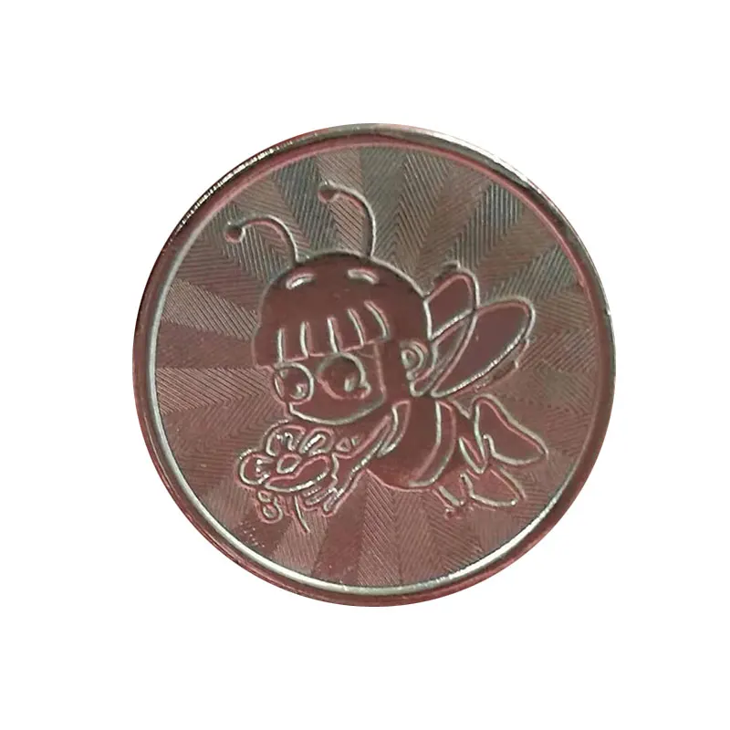 アーケードゲーム用トークン,100個,25x1.85mm,ステンレス鋼,五芒