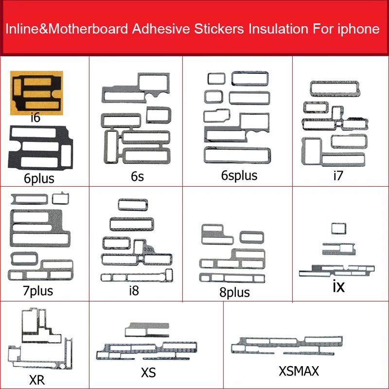 

Inline&Motherboard Adhesive Stickers Insulation For iphone 6 6s 7 8 Plus X XS MAX XR Mainboard Protect Usage Insulation Stickers