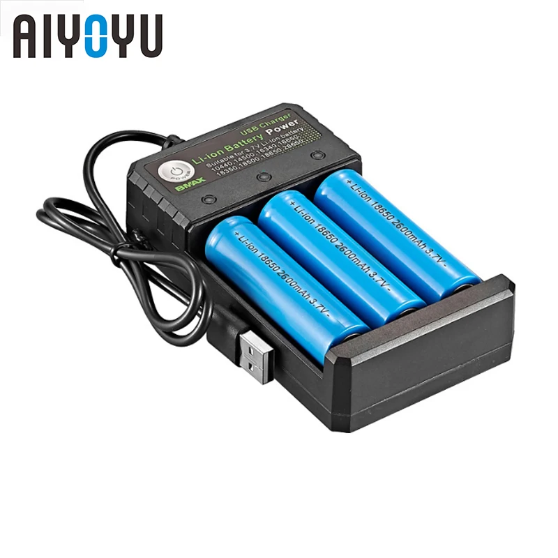 EKEN-batería 18650 Original, 2600mAh, cargador de batería USB