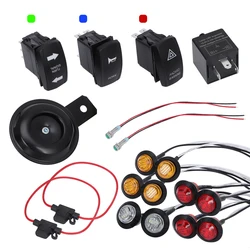 For SXS UTV Kawasaki Mule Pro Teryx Teryx 4 STREET LEGAL LED Turn-Signal Kit w/HORN Universal UTV Rocker switch turn signal kit