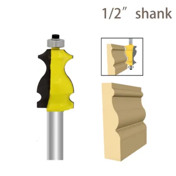 

1pc 1/2" Shank Woodworking Cutter Fish Handrail Moulding Line Router Bit Milling for Wood Bit Face Mill fresas para metal frezy