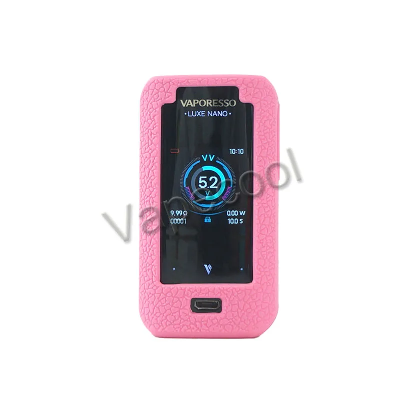 Pink Текстурированный силиконовый чехол для Vaporesso Lux Nano 80 Вт сенсорный экран TC Kit Box Mod силиконовый чехол для Vape - Цвет: Pink