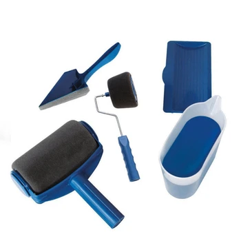 

Multifunctional 5pcs Paint Runner Pro Roller Brush Tools Set Paint Roller Set for Room Wall Painting Tools Set