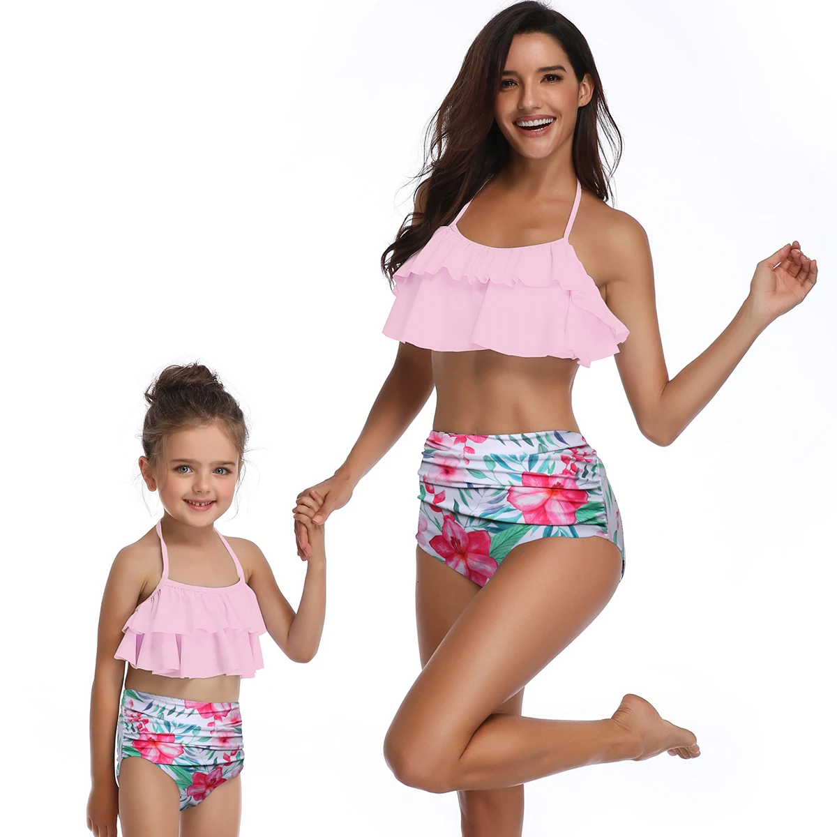 high leg bikini set Matching Family SwimwearMother Girl Bikini Swimsuit For Mom and Daughter Swimsuits Female Children Baby Kid Beach Bathing Suits Bikini Sethigh waisted bikini set