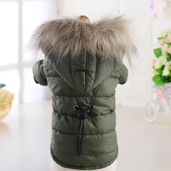 

Soft Fur Hood Puppy Jacket Clothing For Chihuahua Small Large Dogs Pet Clothes For Small Teddy Dogs Winter Warm Pet Dog Coat