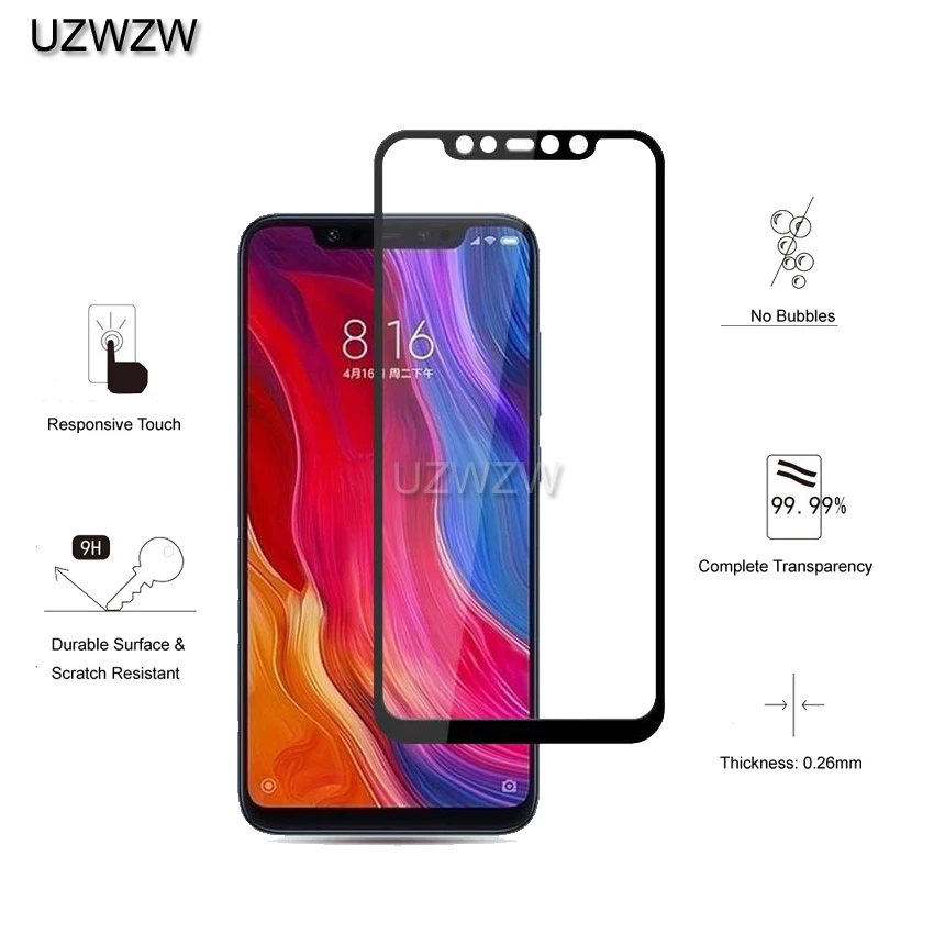 2 шт полное покрытие из закаленного стекла для Xiaomi Pocophone F1 закаленное стекло для защиты экрана Защитное стекло для Xiaomi Pocophone F1