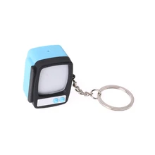 Креативный Телевизор СВЕТОДИОДНЫЙ брелок для ключей Мини ТВ Звук Свет Декор подарок Y4QA