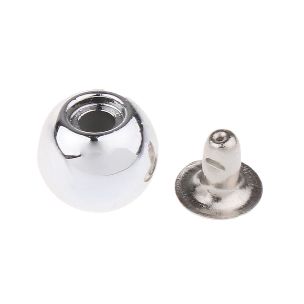 20 Pieces Pearls Rivets Studs 8mm for DIY Leather Bag Shoes Clothes Dress Belt Bracelet Decorations 5 Colors