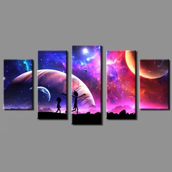 

Spray Printed The Boy With Colofull sky Decor Art Unframed Oil Painting Wall Decorative Oil painting