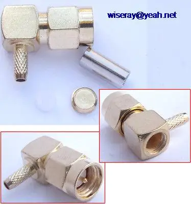 

DHL/EMS 150 PCS SMA male PLUG right angle crimp RG179 RG316 RG174-A7