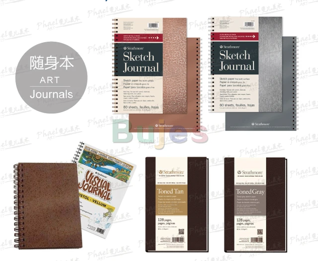 American Strathmore Drawing Notebooks Warm brown/cold gray, sketch color  lead,portable notebook,sketchbook,sketch art supplies - AliExpress