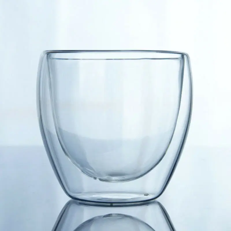 150-450 мл чашка с двойными стенками кофейная стеклянная чайная Изолированная кружка эспрессо чашка вина пива Экологичная стеклянная чашка