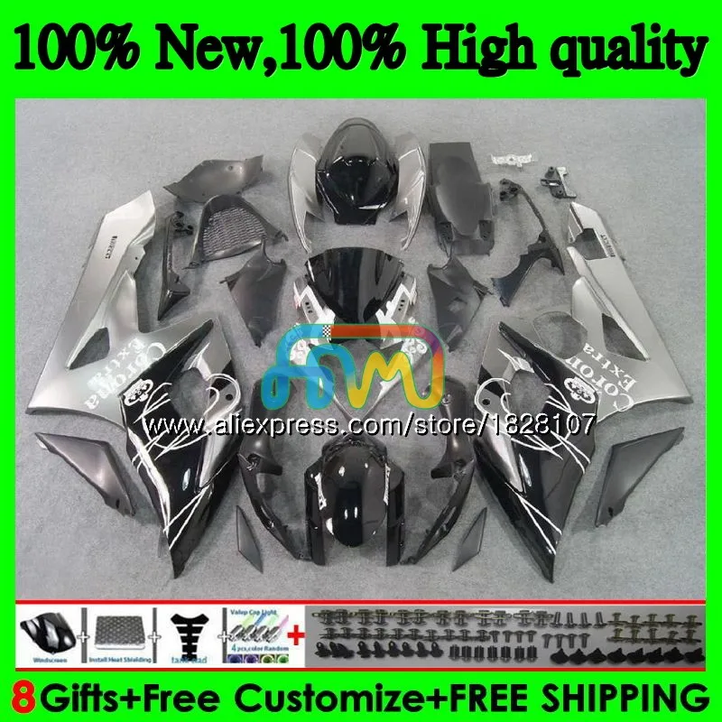 Корпус для SUZUKI GSXR-1000 GSX R1000 GSXR 1000 CC 05 06 42BS. Большие размеры 34 CORONA серый GSX-R1000 1000CC 05 06 K5 GSXR1000 2005 2006 обтекатель - Цвет: No. 1