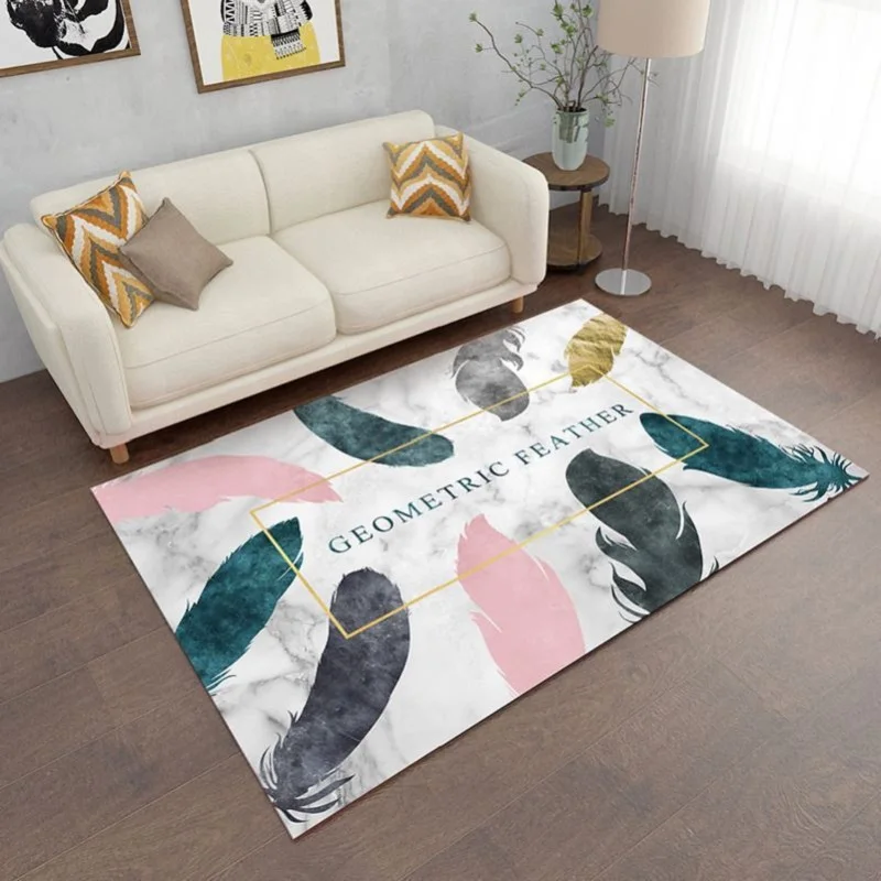

Nordic Carpet Living Room Sofa Tea Table Mat Bedroom Full Bed Mat Contracted Modern Household Expenses Can Machine Washed