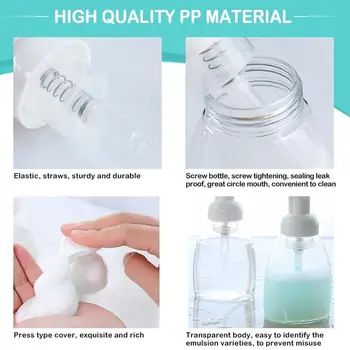 

250ml Clear Foam Pump Bottle Refillable Foaming Soap Pump Lotion Shower Foam Gel Dispenser Shampoo Tools Makeup X9F1