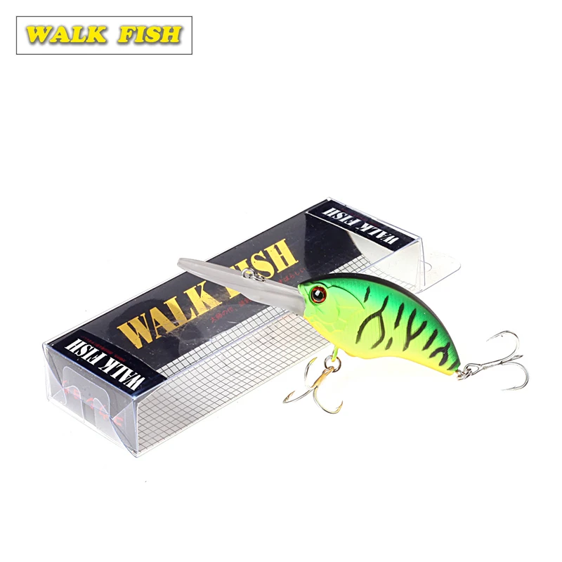WALK FISH 12g 9cm Diving Deep Artificial Fishing Lure Crankbait Hard Tackle Floating Swim Bait | Спорт и развлечения