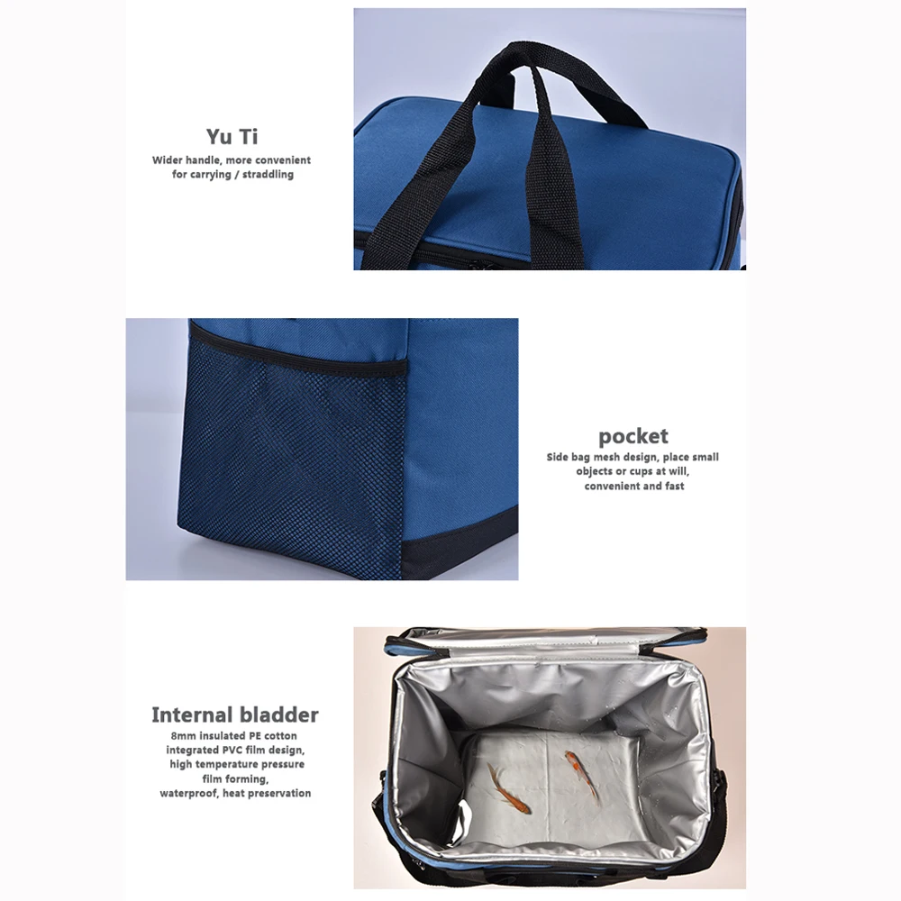 Открытый Большой размер изолированная сумка для обеда Coolbag многофункциональные сумки для пикника коробка для хранения еды