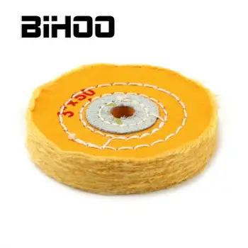 

3 Inch Cotton Cloth Polishing Wheel Jewelry Buffing Pad for Buffer 50Plys 5Pcs