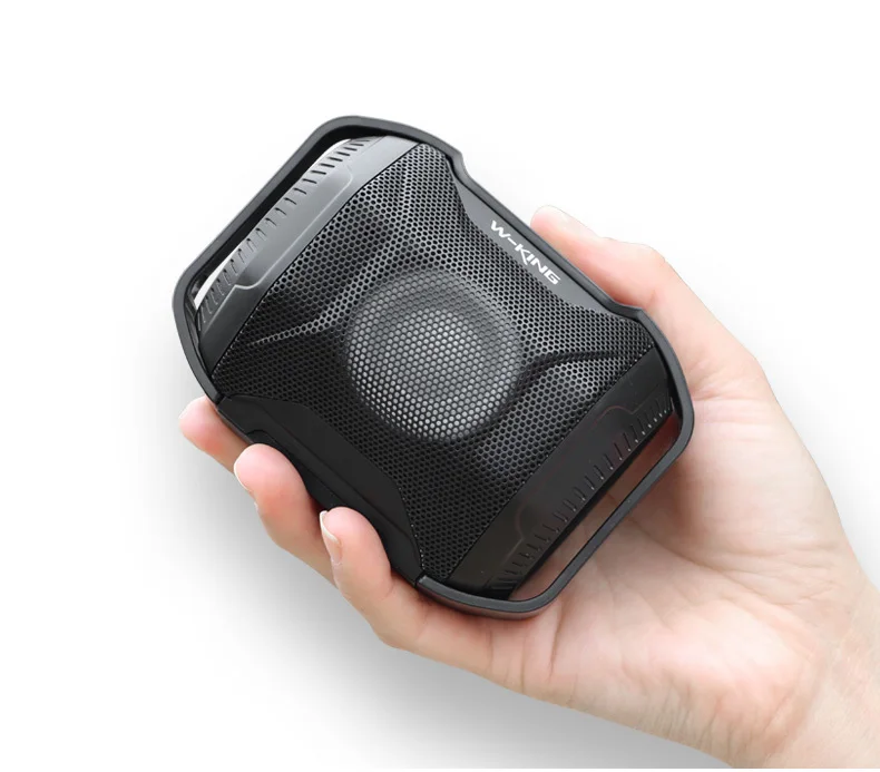 Серебристая колонка с MP3 водонепроницаемая IPX5 Колонка со светодиодсветильник