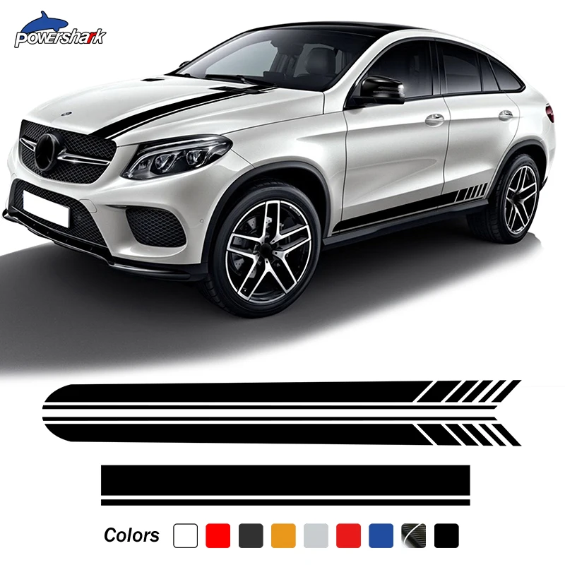 

3 Pcs Door Side Stripe Skirt Sticker Edition 1 Car Hood Decal For Mercedes Benz GLE Class W166 W167 C292 Coupe C167 GLE53 63 AMG