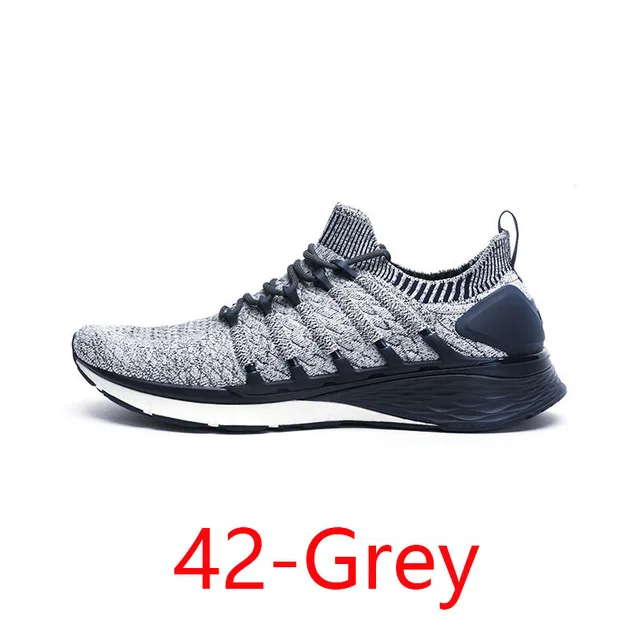Xiaomi Mijia спортивная обувь 3 кроссовки 3 мужские уличные спортивные Uni-moulding 3D Fishbone замок система Вязание верх мужские кроссовки - Цвет: grey 42