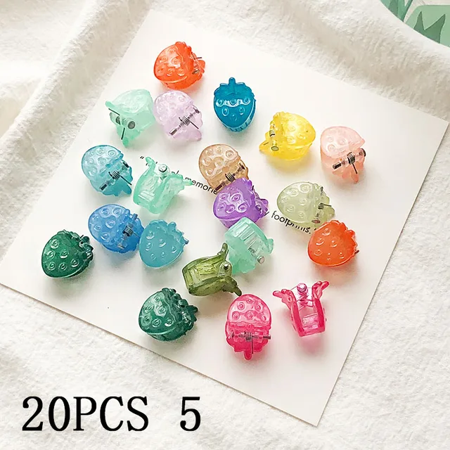 30/50PCS/Set Girls Cute Colorful Flower Star Mickey Small Hair Claws Kids Sweet Hairpins Hair Clips Fashion Hair Accessories 20pcs 5