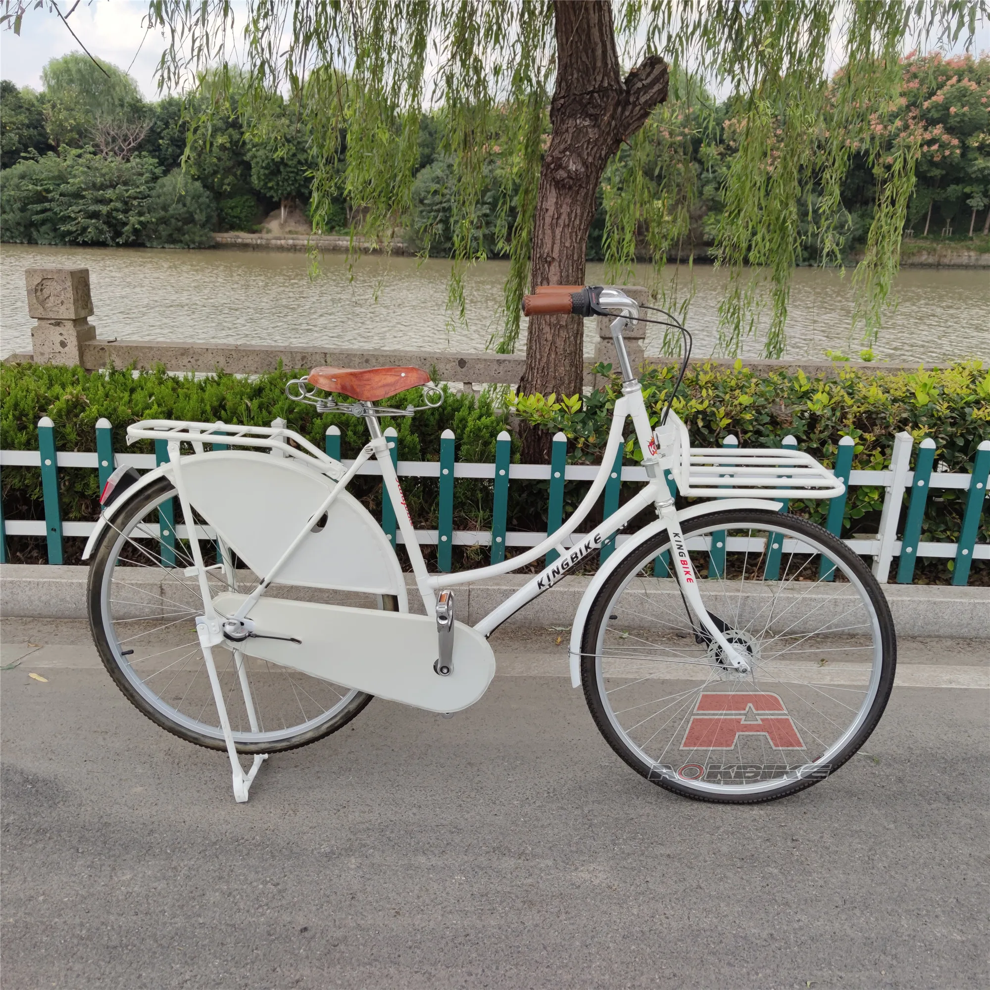 Campione classico della fabbrica della bici della città della bici olandese  di Oma in vendita freno del sottobicchiere sella bianca Sexy della pelle di  mucca della bici interale 3 velocità High End|Bicycle| -