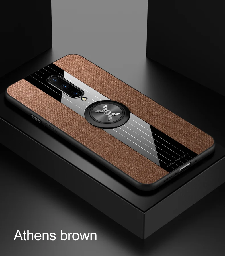 Для OnePlus 7 Pro Чехол Роскошная жесткая ткань с кольцом магнитный штатив тонкий защитный чехол для one plus 6 6t 7 7pro shell