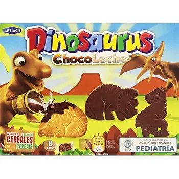 

Dinosaurus - ChocoLeche - Galleta de cereales con chocolate con leche - 8 paquetes