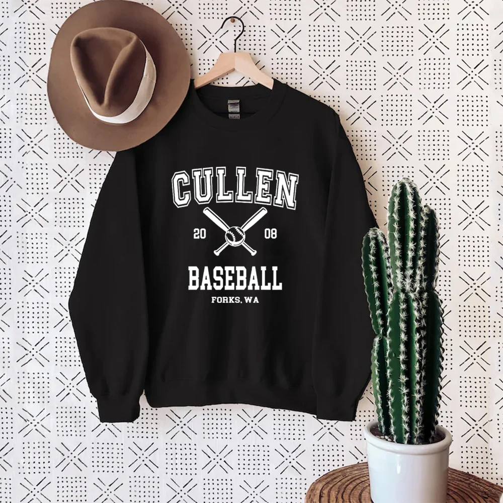 

Twilight sweatshirt Forks Hoodie Cullen Baseball Crewneck Sweatshirts Twilight Inspired Fan Gift Women Graphic Hoodie Casual Top