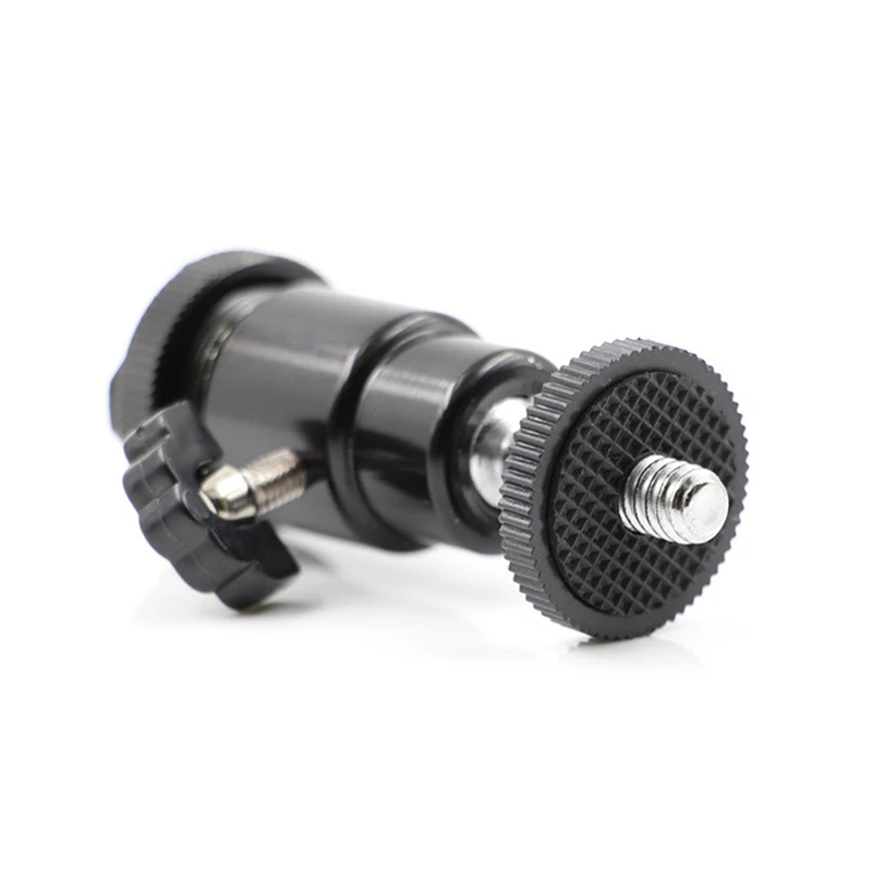 360 Degree Swivel Mini Ball Head Hot Shoe Mount Adapter For DSLR Camera Tripod Ballhead Stand