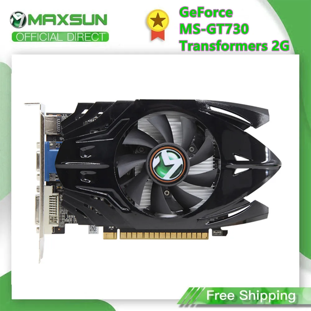 MAXSUN Geforce GT 730 transformadores II 2GB GDDR3 VGA + DVI computadora Juegos de PC Video 128Bit tarjeta de gráficos Nvidia GPU