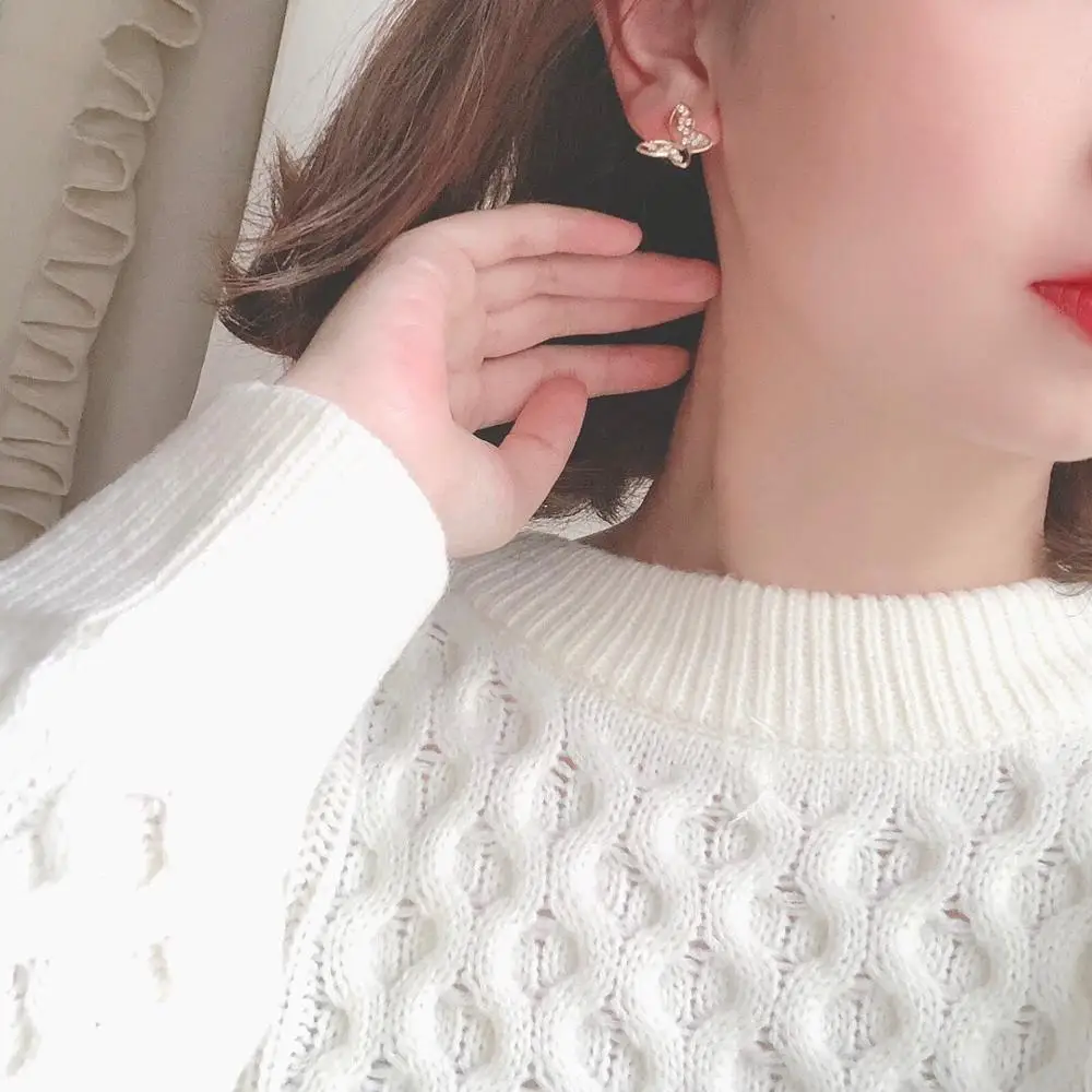 925 Sterling Silver Bohemian Golden Hollow Butterfly Earrings Women Exquisite Small Casual Jewelry Accessories Girlfriend Gift - Image 4