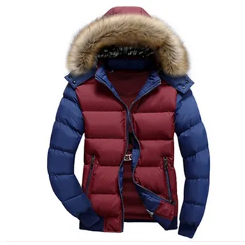

Men's Winter Jackets Thick Hooded Fur Collar Parka Men Coats Casual Padded Mens Jackets Male Clothing 6XL 7XL T49