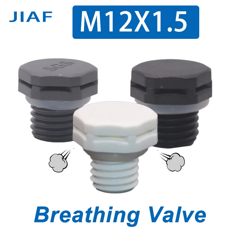 10PCS M12 * 1.5 ไนลอนกันน้ํา Air Vent วาล์วสกรูป้องกัน Vent ปลั๊ก E-PTFE 12 มม.พลาสติก Breather Vent วาล์ว 1