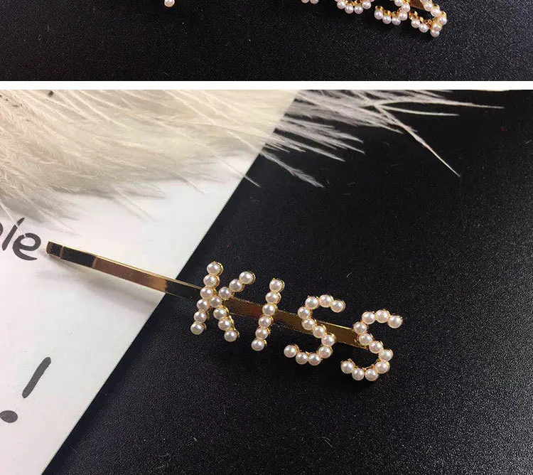 Ins Fashion 1 шт., женские элегантные жемчужные заколки для волос, милые головные уборы, шпильки с орнаментом, заколки, повязка на голову, аксессуары для волос