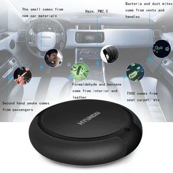 

HYUNDAI Car Air Purifier Removes Formaldehyde And Negative Ion Activated Carbon To Eliminate Internal Mist Maker Use In Car Home