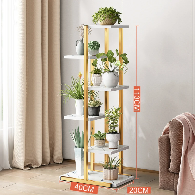 Six-layer Plant Stand Iron Flower Pot Holder Shelves Planter Rack Storage Organizer Display for Indoor Garden Balcony