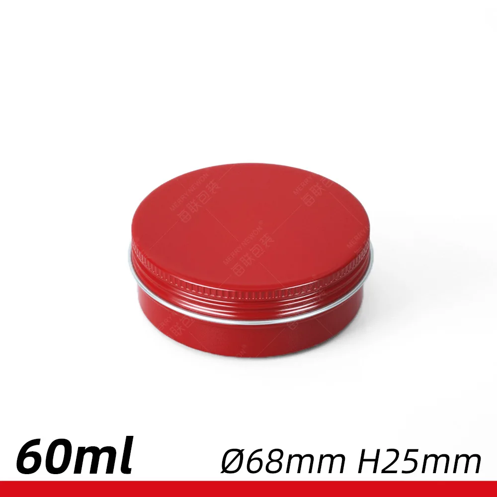 30pcs red Aluminium jars Multi-specification threaded red aluminum cans, cosmetic, ointment, cream, hair wax, red aluminum boxs