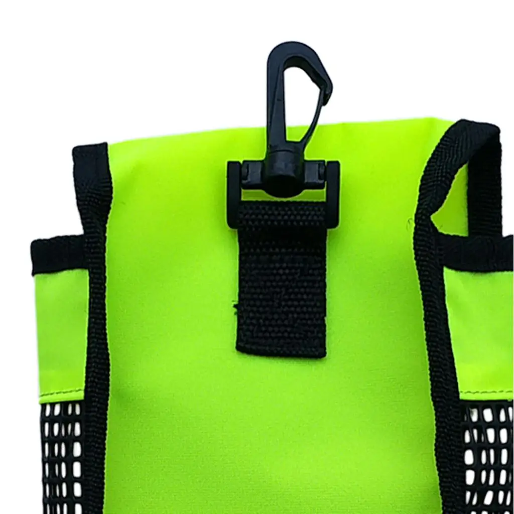 2 Pack Mesh Gear Bag for Scuba Diving Dive Reel & SMB Safety Marker Buoy Gear Equipment Fluo Yellow and Orange Diving Bags