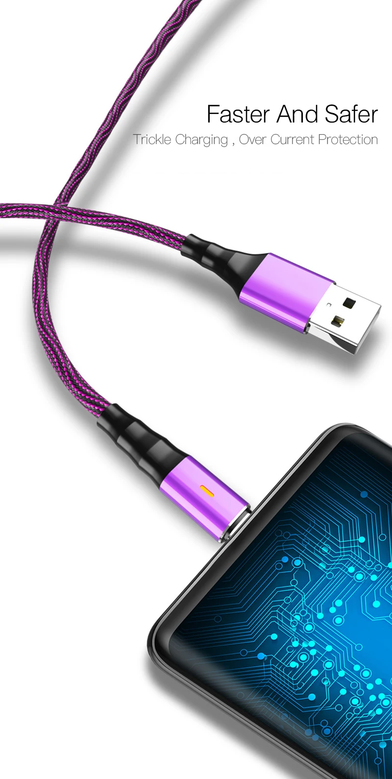 1,8 m 5A Быстрая зарядка 3,0 для iPhone 7 8 type C Micro USB кабель Быстрая зарядка для samsung S8 S9 S10 plus Xiaom Redmi Note 7 8 Pro