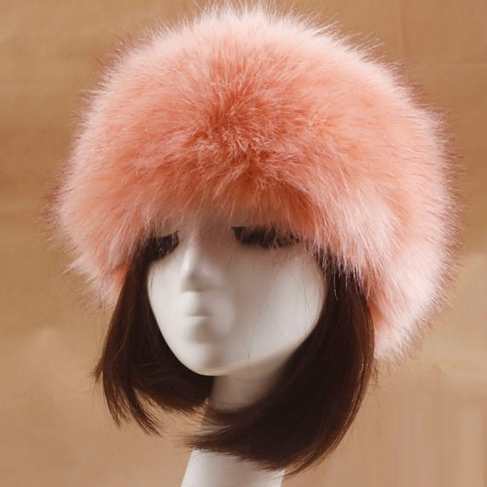 

Winter Warm Faux Fox Fur Hat Male Cap Men Women Soft Ski Headdress bonnet femme hiver 2019